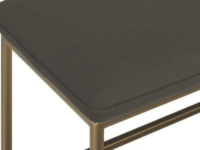 Alley Bench Rustic Bronze Piccolo Pebble 3D model