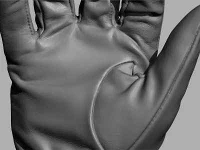 Leather Gloves 003 Low-poly 3D model