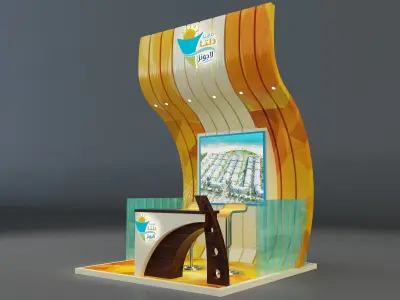  Booth Exhibition Stand a347b 3D model
