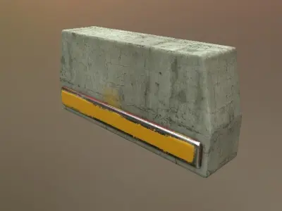 Roadblocks Pack Low-poly 3D model