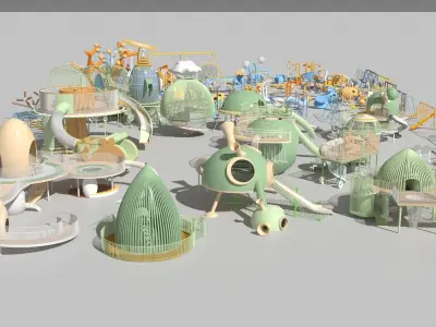 Amusement Park Equipment 3D model