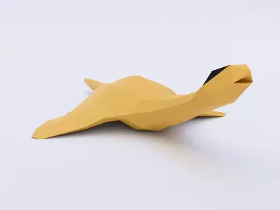 Toon turtle 3d model  Low-poly 3D model