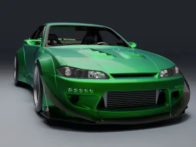 Nissan Silvia S15 Low-poly 3D model