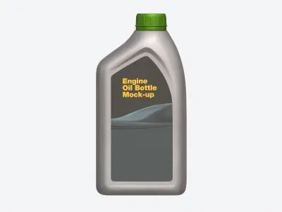 Engine Oil Bottle Mockup 3D model