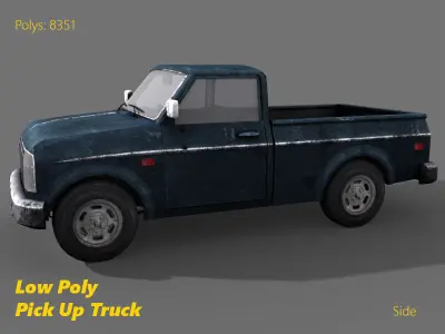 Pickup Truck - Low Poly Low-poly 3D model