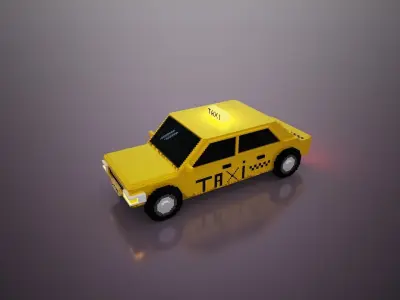 Voxel Taxi Design  3D model