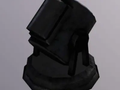 Machine SmallLight Low-poly 3D model