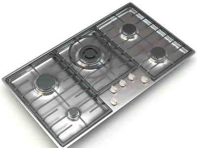 Miele collection stainless steel oven 3D model