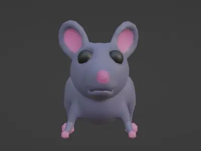 Stylize Mouse Low-poly 3D model