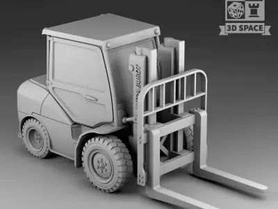 forklift truck 3D print model