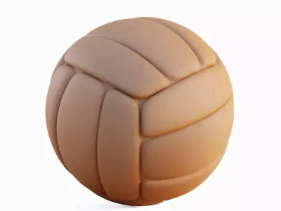Simple Volleyball Ball 07 3D model