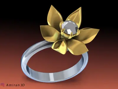 Flower Ring  3D print model purchase