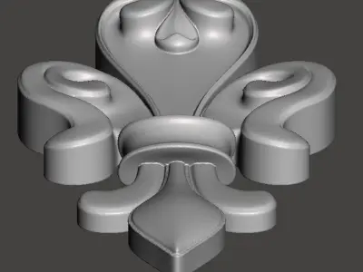 Lis flower - Fleur de lis  3D print model
