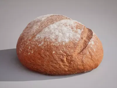 Rye Bread Game ready model 5K triangles 4K PBR textures Low-poly 3D model