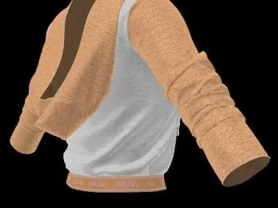 Girl hoodie  Low-poly 3D model