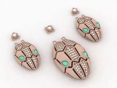 Snake pendant 01 3D print model