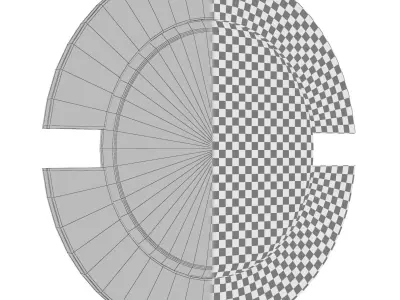 Matthew Round Accent Mirror WADL3471 3D model