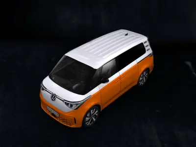 volkswagen id buzz  schiebetueren  Low-poly 3D model