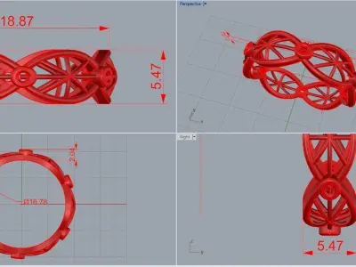 Plain Band ring  37 3D print model