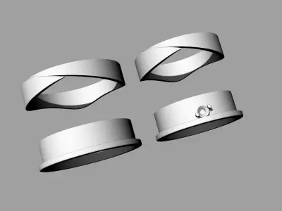 Wedding Ring Gold 3D print model