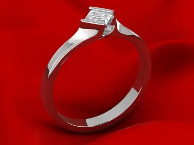 Unique Princess Ring 3D print model