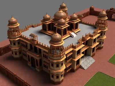 Iconic Mohatta Palace Realistic 3D Model 3D model