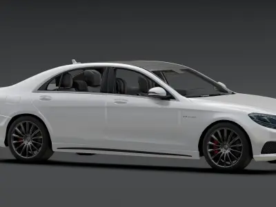 Mercedes Class S AMG Low-poly 3D model