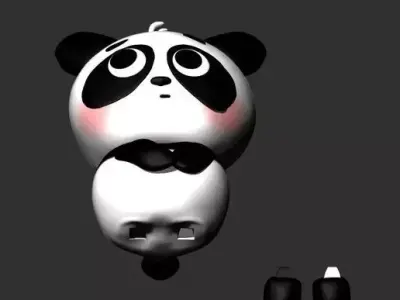 cute panda 3D print model