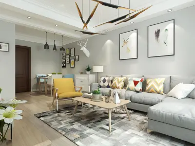 living room 3D model