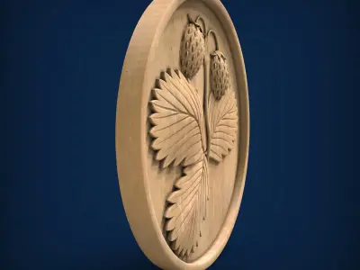 Carved panel painting STL 3D model 24