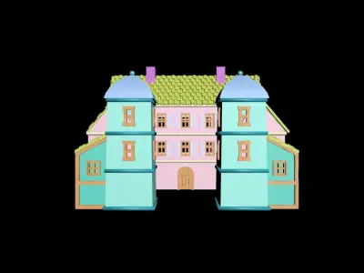 Medieval House 45 3D print model 3D model