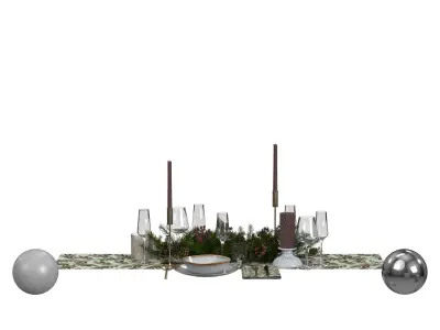 christmas table 3D model