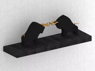 Bull Statue for decoration Low-poly 3D model