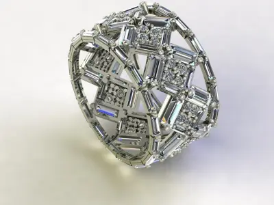 3d Bracelet ring 3D print model
