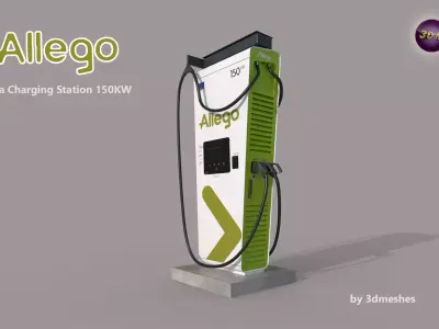 ALLEGO - Ultra Charging Station 150KW - PBR lowpoly Low-poly 3D model
