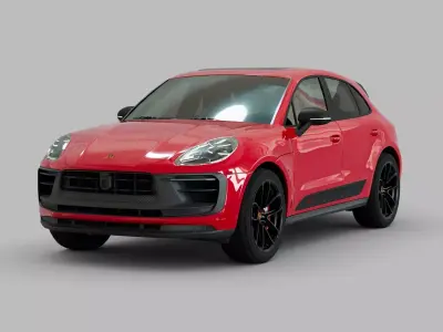 Porsche GTS macan 2022 Low-poly 3D model