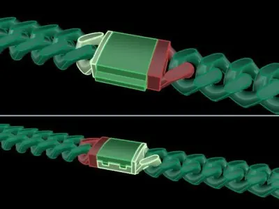 Cuban Chain Bracelet Necklace Link SIZE 6MM Width 3D print model