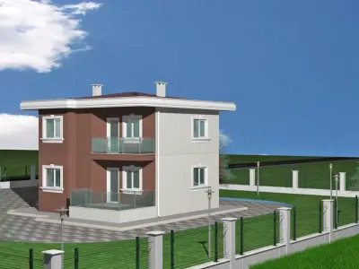 villa model Low-poly 3D model