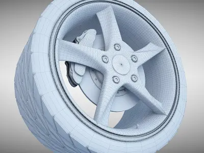 Audi R8 Spyder Wheel 35330 3D model