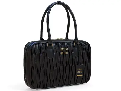 Miu Miu Matelasse Nappa Leather Bag Black Low-poly 3D model