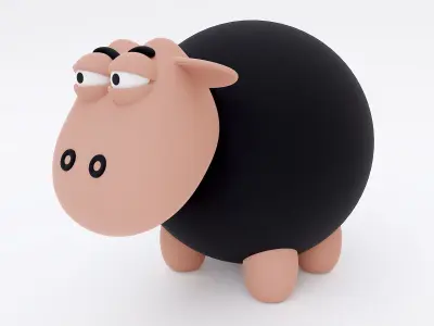 Sheep cartoon 3dmodel 3D model