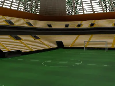 Football Stadium Low-poly 3D model 11