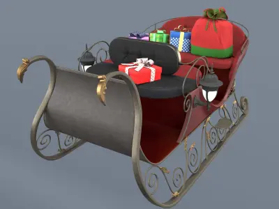 Santas sleigh 3D model