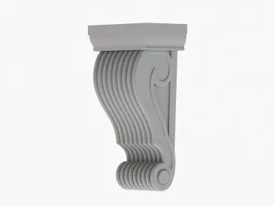 Scroll Corbel 05 3D model