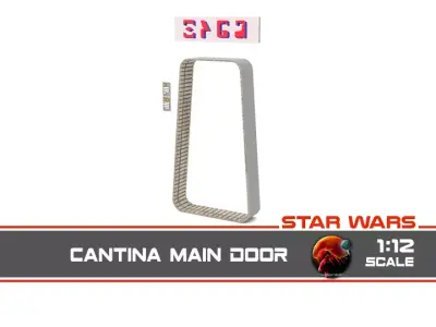 Cantina main door 1-12 scale Blackseries Free 3D print model