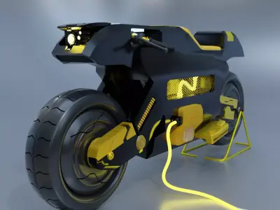 electric sport motorcycles  3D model