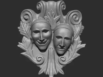 Mask 3D print two masks 3D print model