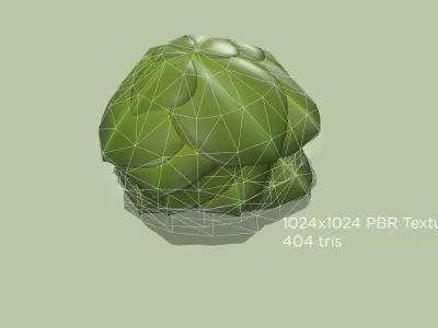 Stylized Plant Bush Free Free low-poly 3D model