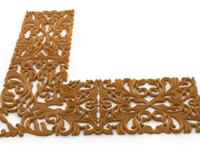 Classic decor ornament v-3D model 02 3D print model