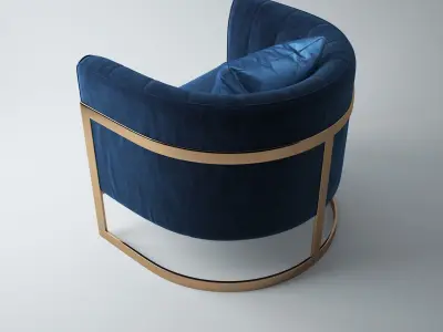 Mica Barrel ArmChair 3D model